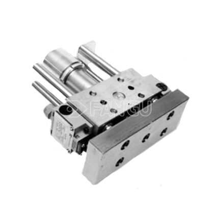 ROEMHELD Series B1.7385 Double-acting Compact-guided RS Hydraulic Slides with 4 Guide Rods